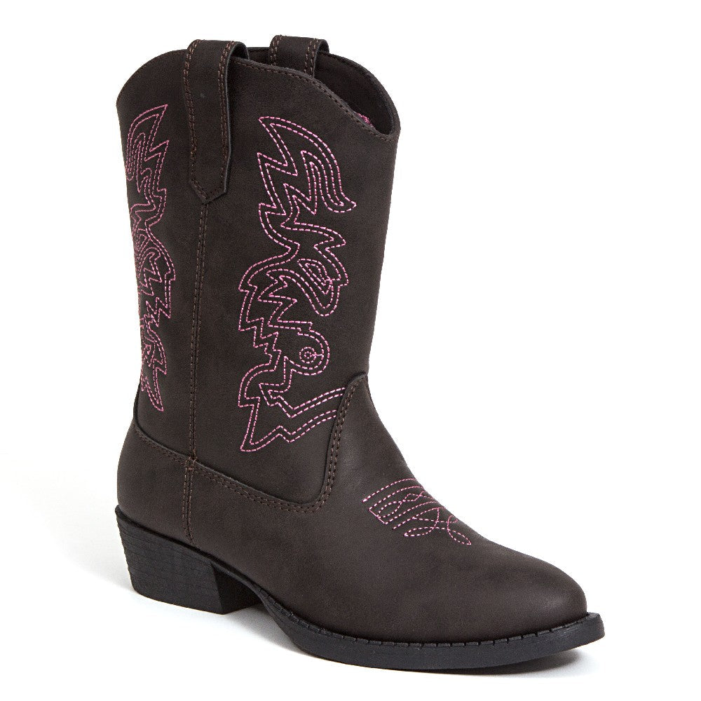 Deer Stags Kids Ranch in Dark Brown/Pink