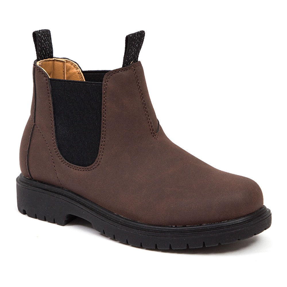 Deer Stags Kids' Brock Jr. Chelsea Boot in Dark Brown