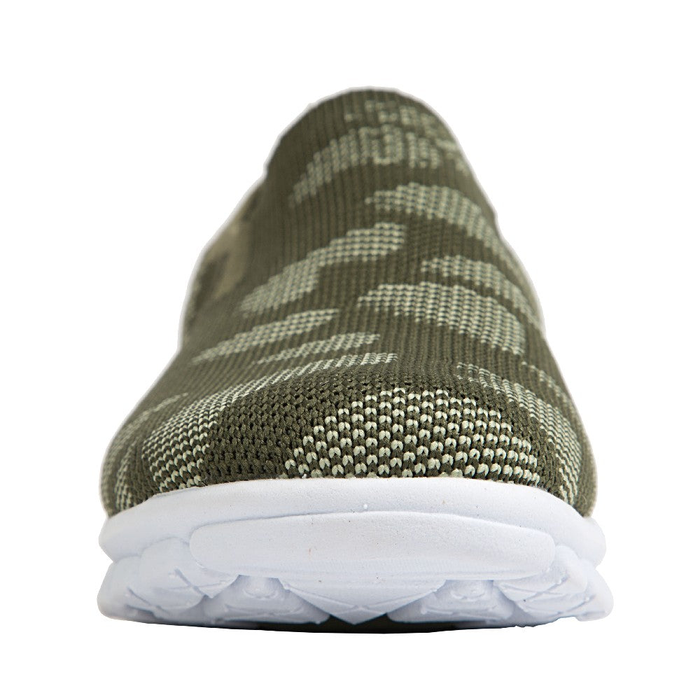 Deer Stags Kids Eddy Jr Slip on Mesh Sneaker in Light Green Camo