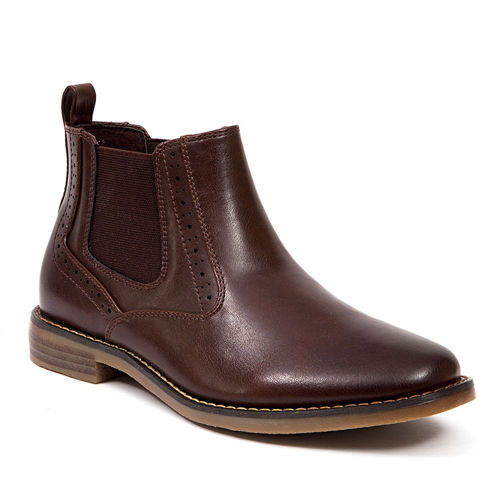 Deer Stags Kids Malcolm Jr Chelsea Boot in Dark Brown