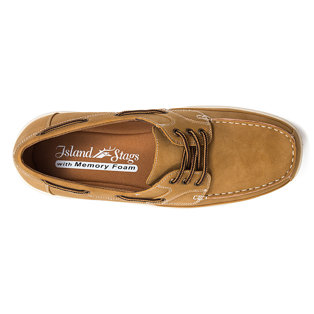 Deer Stags Men's Mitch Boat Shoe in Light Tan