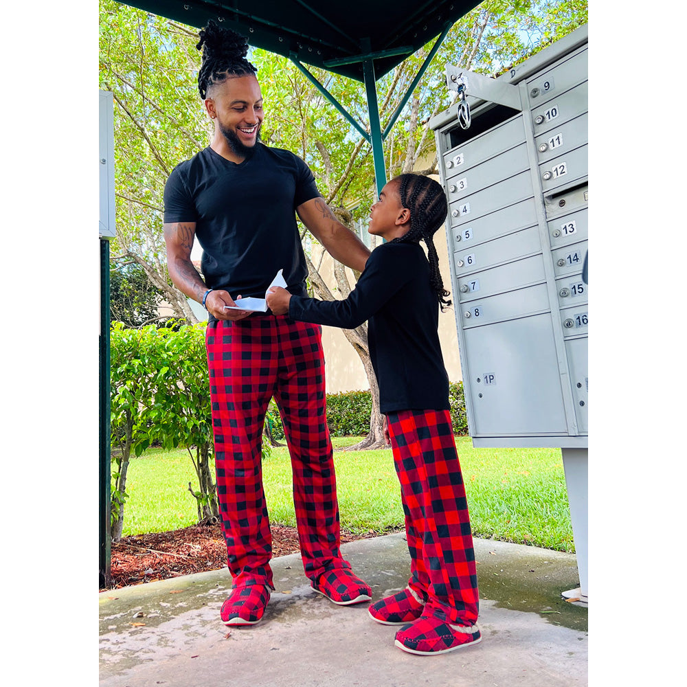 Deer Stags Lil Nordic in Red/Black Plaid