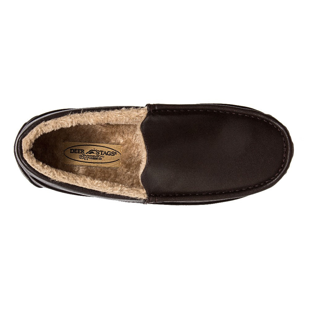 Spun Unisex Slipper in Dark Brown Faux Leather