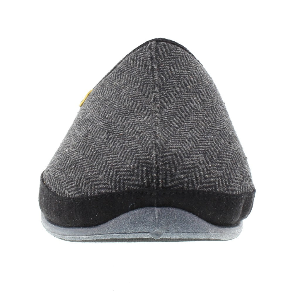 Wherever Unisex Slipper in Black Tweed
